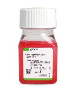 胰酶細(xì)胞消化液（0.25%胰酶，含EDTA，含酚紅）Gibco